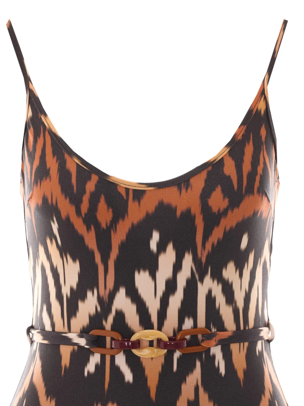 ZIMMERMANN Aster badpak met zebraprint Zwart