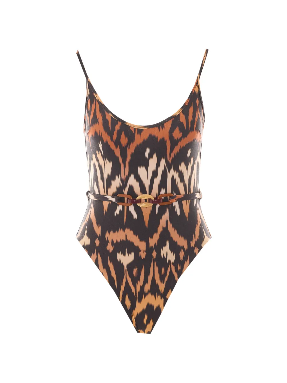ZIMMERMANN Aster zebra-print swimsuit - Nero