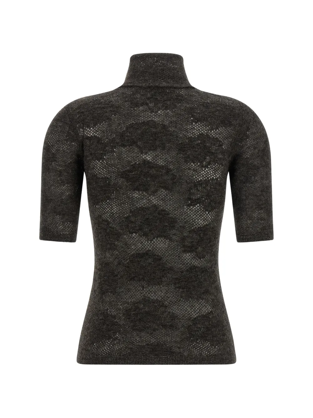Brunello Cucinelli Openwork trui met korte mouwen Bruin