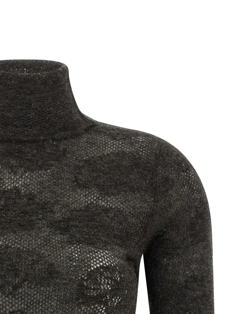 Brunello Cucinelli Openwork trui met korte mouwen Bruin