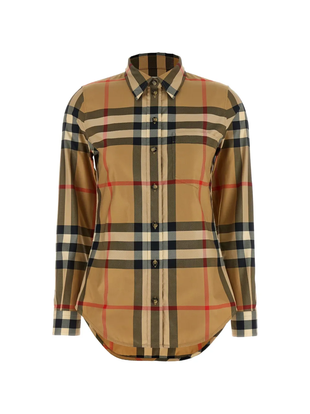 Burberry check cotton-twill shirt - Toni neutri