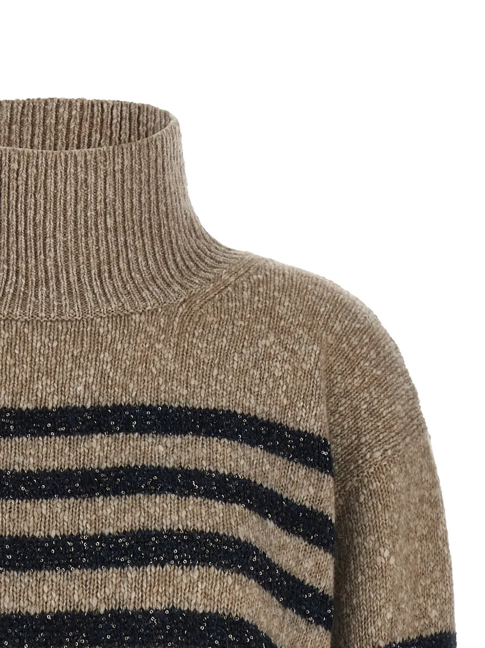 Brunello Cucinelli Trui met pailletten Beige