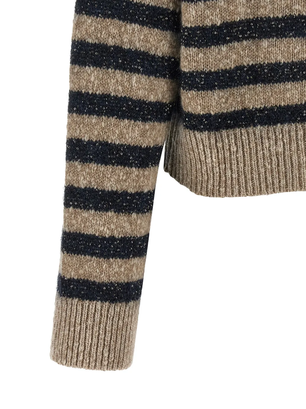 Brunello Cucinelli Trui met pailletten Beige