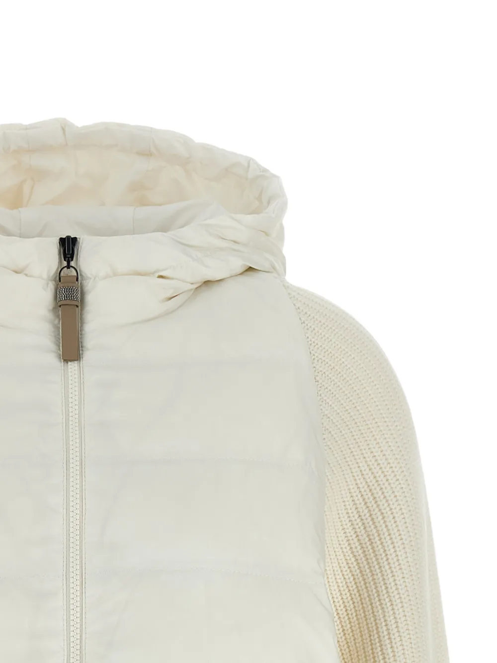 Brunello Cucinelli Gewatteerd donsjack Wit