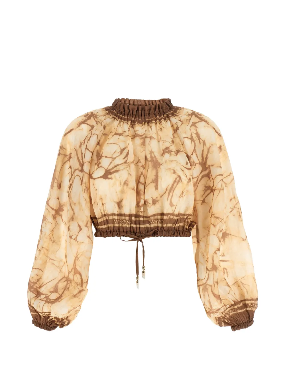 ZIMMERMANN Indra tie-dye cropped top - Toni neutri