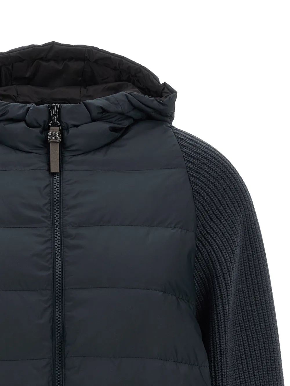 Brunello Cucinelli Gewatteerd donsjack Blauw