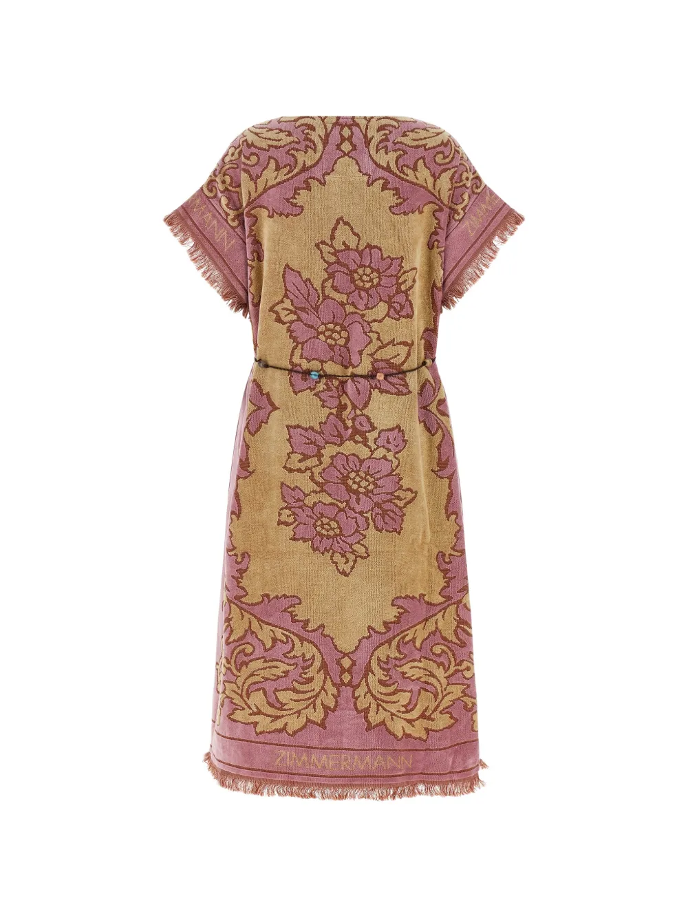 ZIMMERMANN Aster midi-jurk met bloemen jacquard Roze