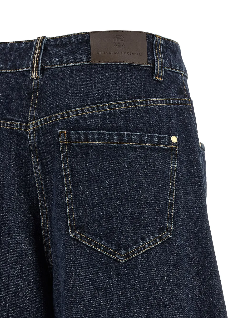 Brunello Cucinelli Jeans met wijde pijpen en Monile-detail Blauw