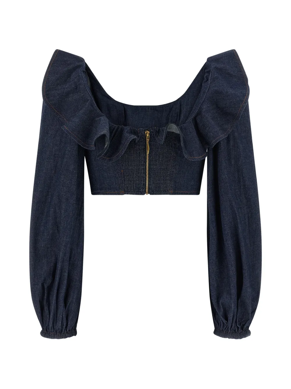 ZIMMERMANN Aster top met ruches Blauw