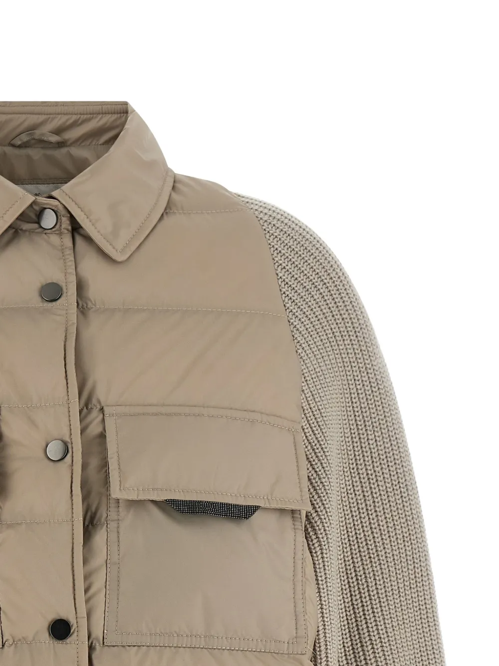 Brunello Cucinelli Jack met gewatteerd Monile-detail Bruin