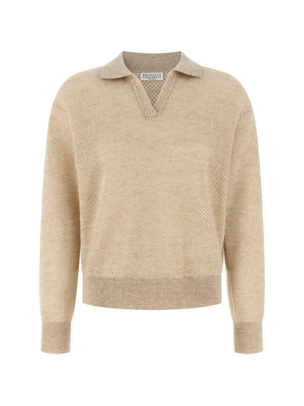 Brunello Cucinelli waffle-knit mohair-blend jumper - Neutrals