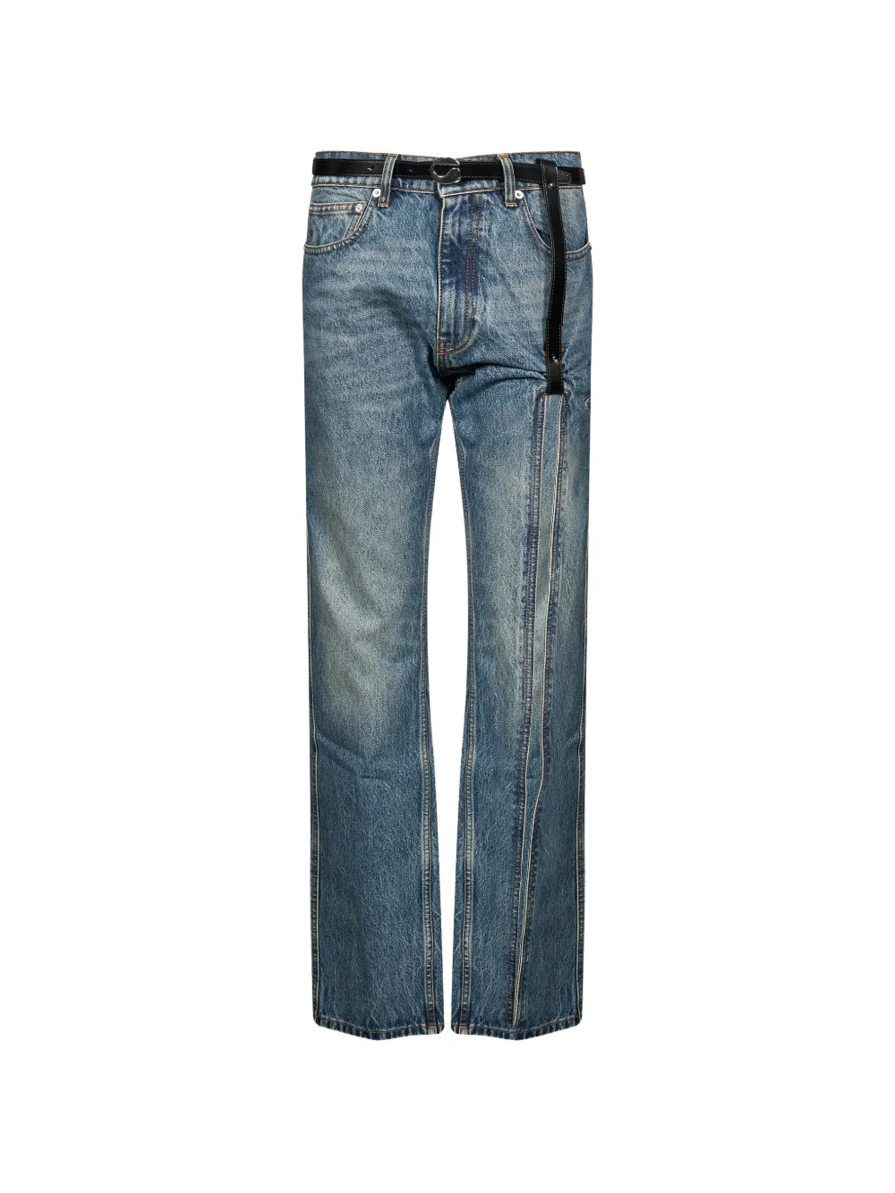 Coperni belted zip-detail jeans Blauw