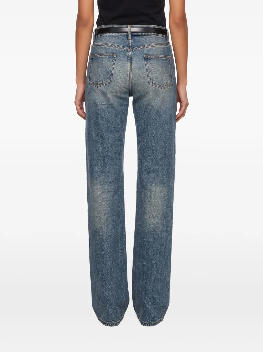 Coperni belted zip-detail jeans Blauw