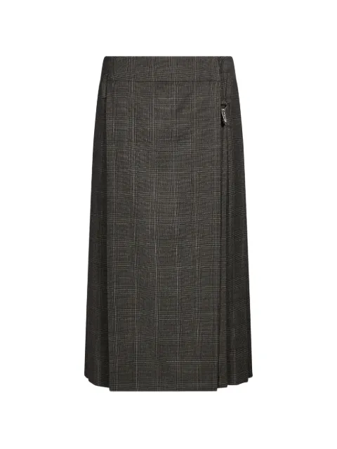 Simone Rocha Prince of Wales check pleated midi skirt