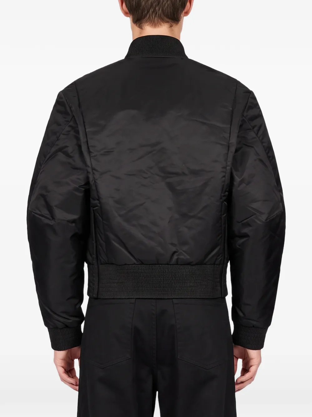 ENTIRE STUDIOS Arc zip-up bomber jacket Zwart