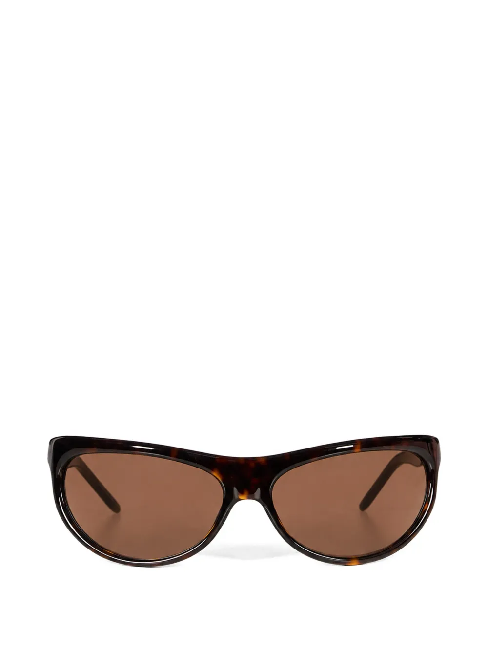 Magda Butrym tortoiseshell-effect geometric-frame sunglasses - Braun