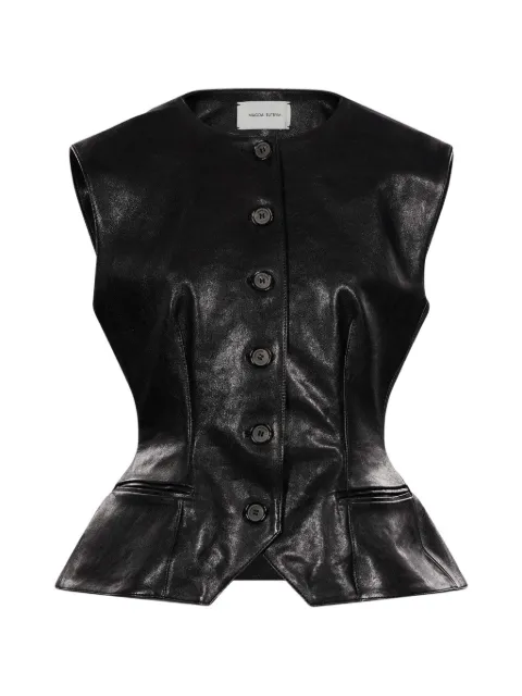 Magda Butrym peplum-hem leather gilet
