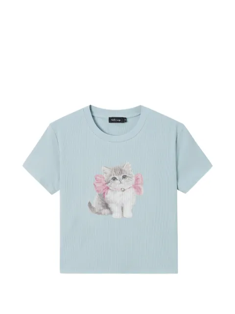 tout a coup playera de canalé con gato estampado