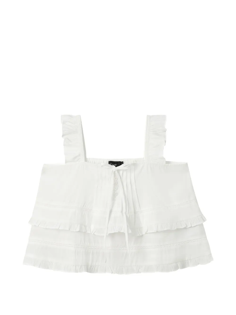 tout a coup ruffled blouse - Bianco