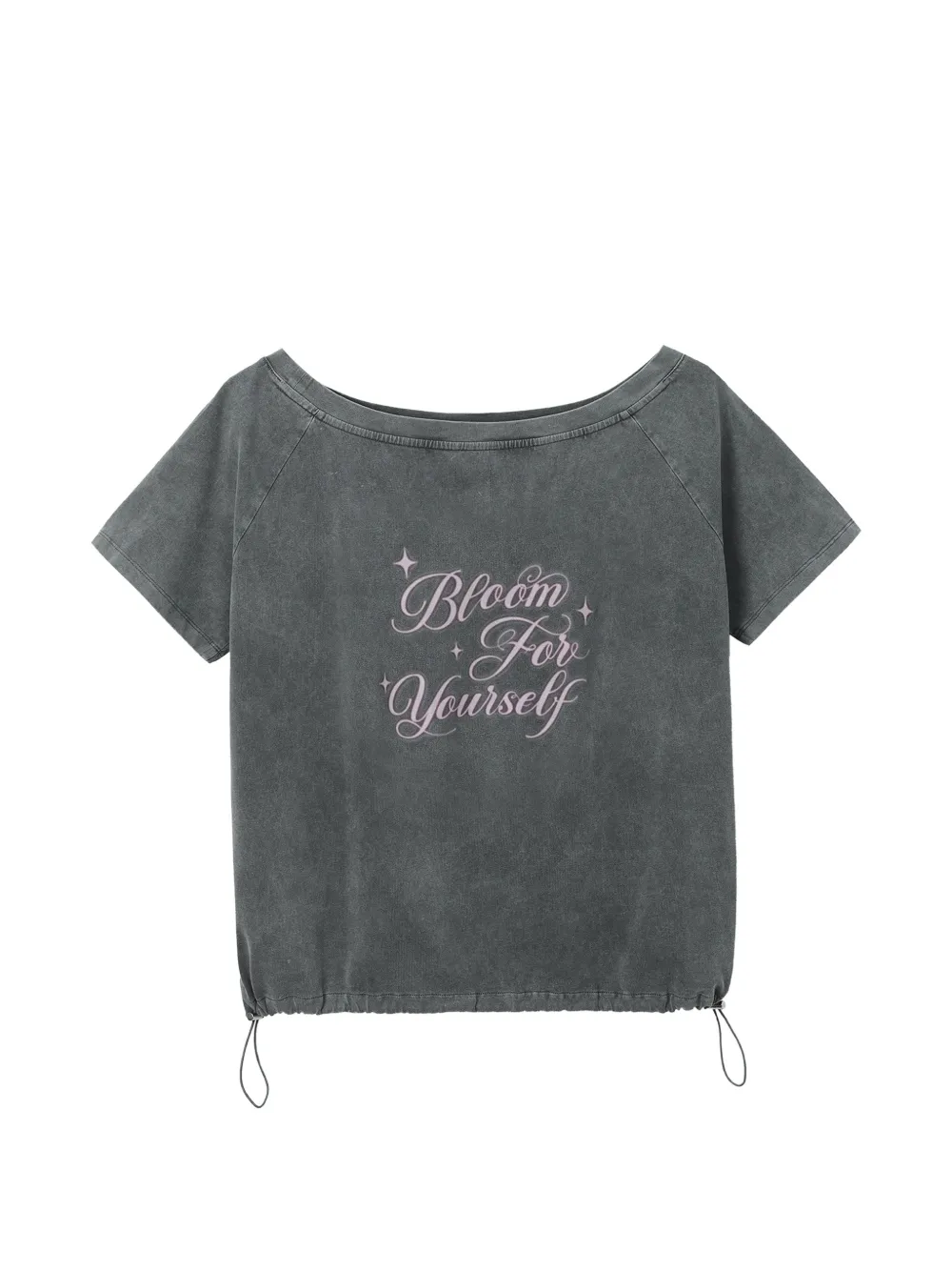 B+ab Off-shoulder T-shirt In Gray