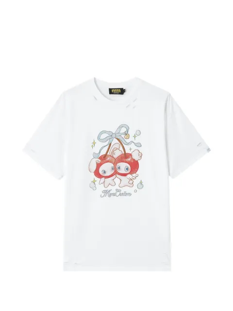 Mini Cream graphic-print T-shirt
