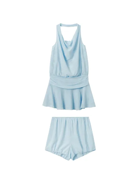 b+ab cowl-neck shorts set (set of two)