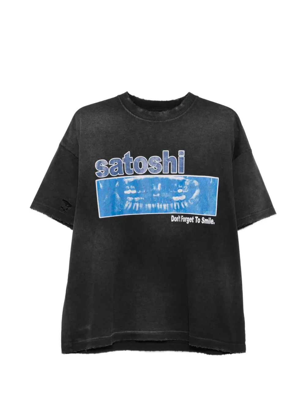 SATOSHI NAKAMOTO graphic-print T-shirt - Nero