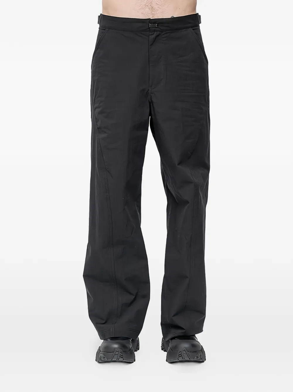 The Viridi-Anne ripstop wide-leg trousers - Nero