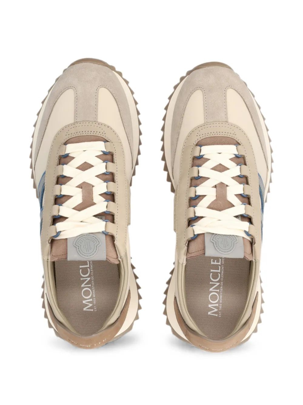 Moncler Pacey2 logo-patch panelled sneakers Beige