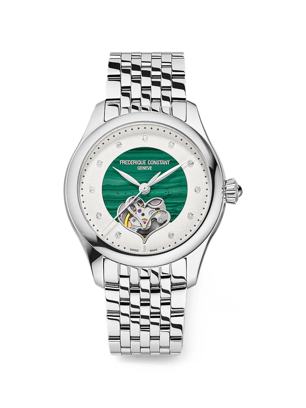 Frederique Constant Classics Double Heart Beat 36mm watch - Verde