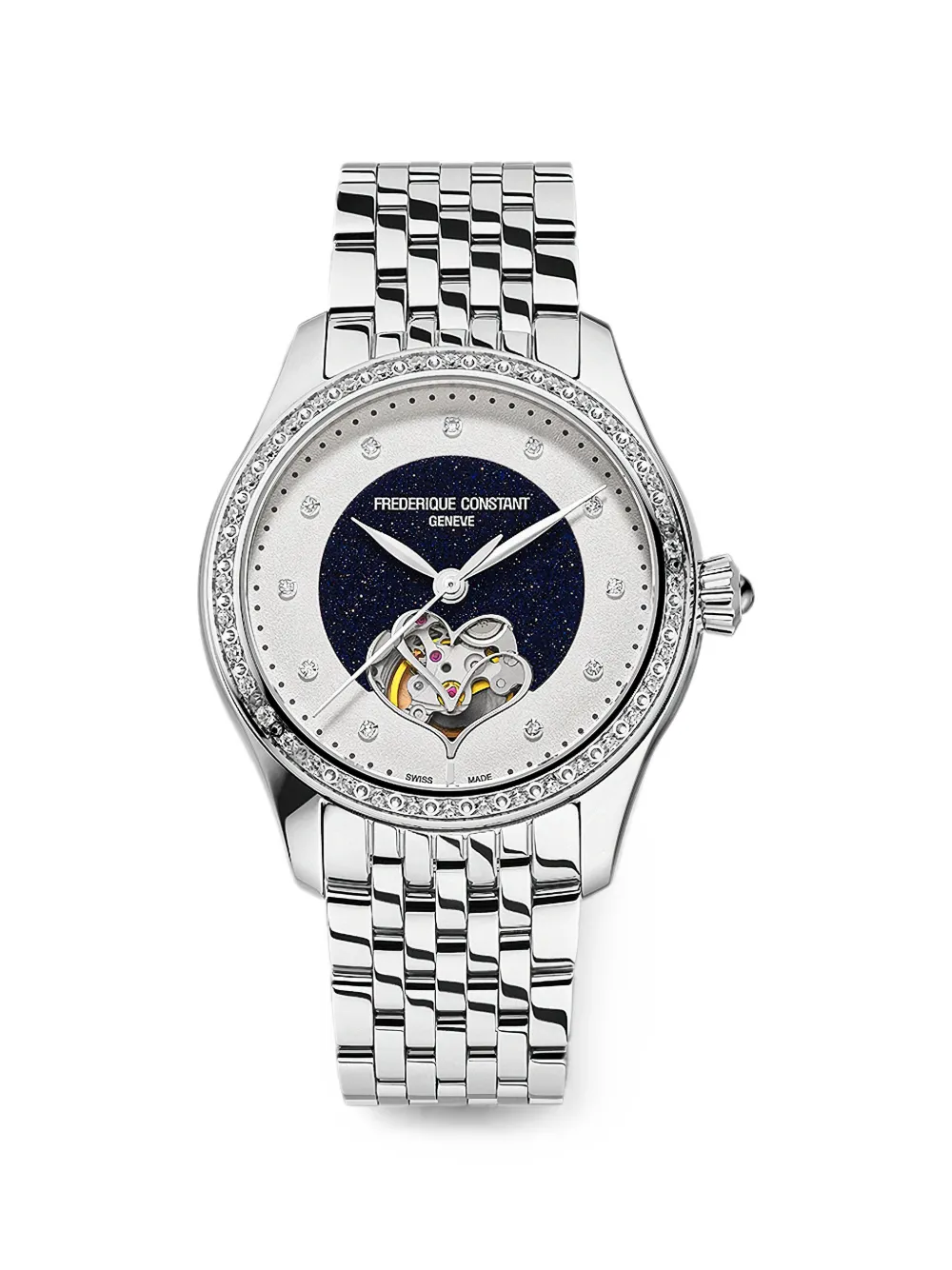 Frederique Constant Classics Double Heart Beat 36mm watch - Blu