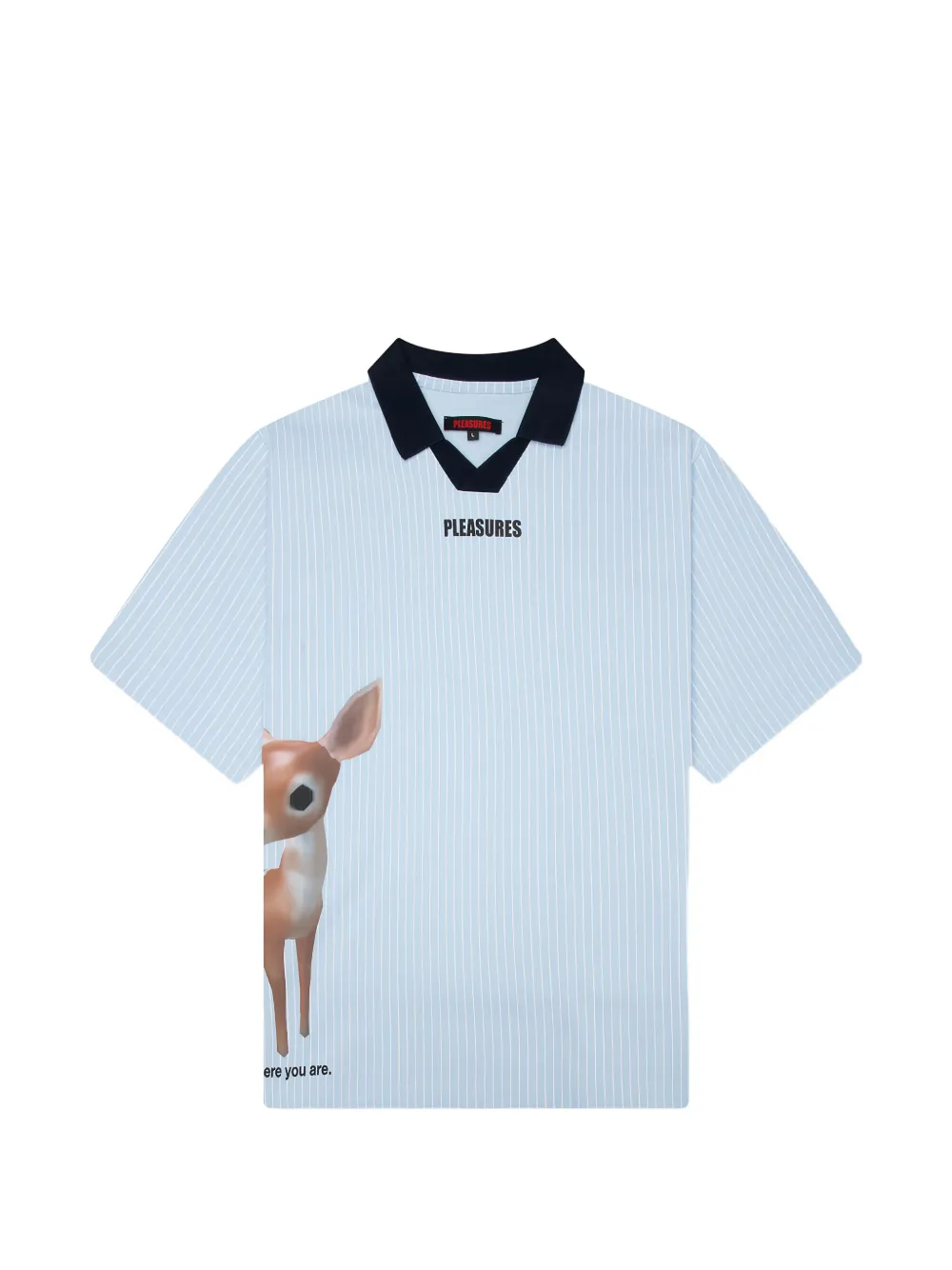 Pleasures Pet pinstripe polo shirt - Blu