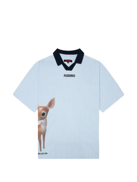 Pleasures Pet pinstripe polo shirt