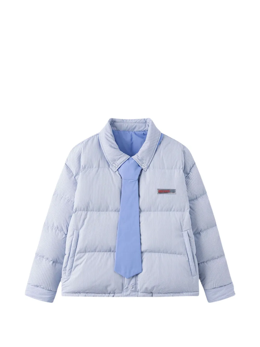  Ssstufff Reversible Pinstripe-pattern Puffer Jacket - Bleu 