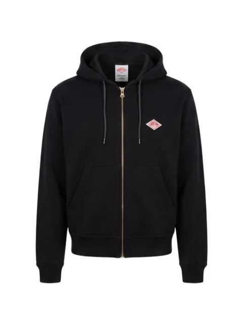 Danton logo-patch zip-up hoodie