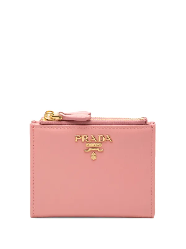 Prada Pre-owned 2013-2026 Vitello Move Bifold Wallet Small Wallets in Pink