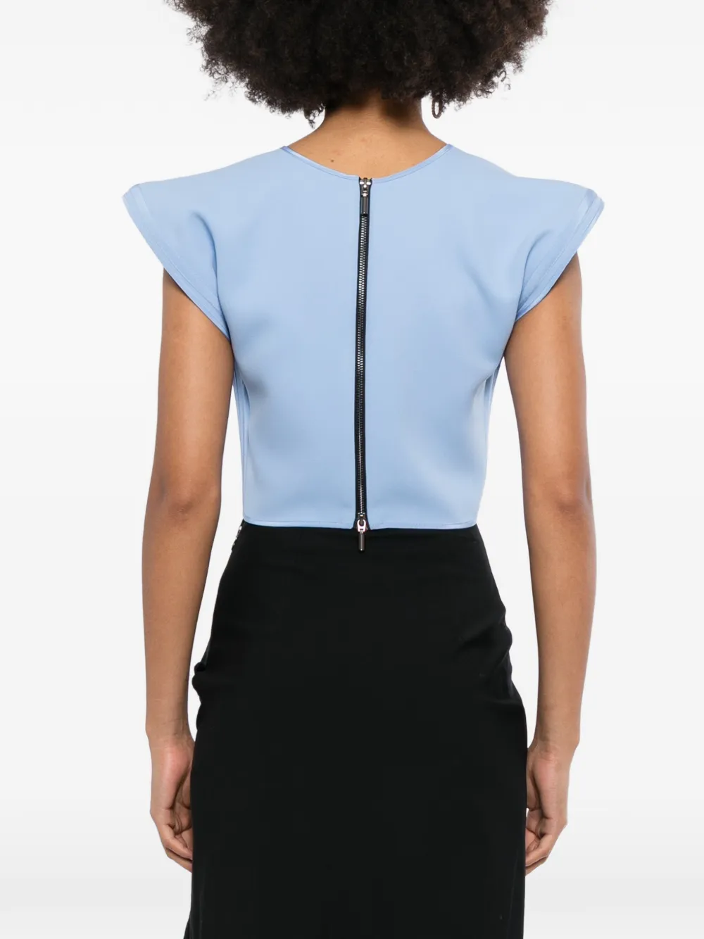Maticevski Bonded Combat Top in Blue, view 4