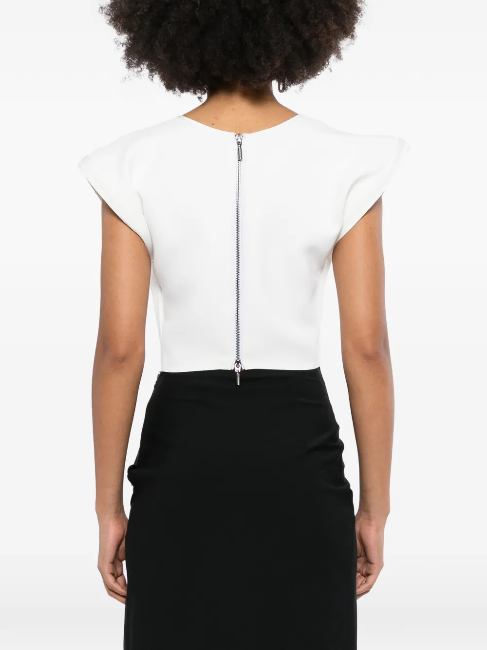 Maticevski Bonded Combat Top in White, view 4