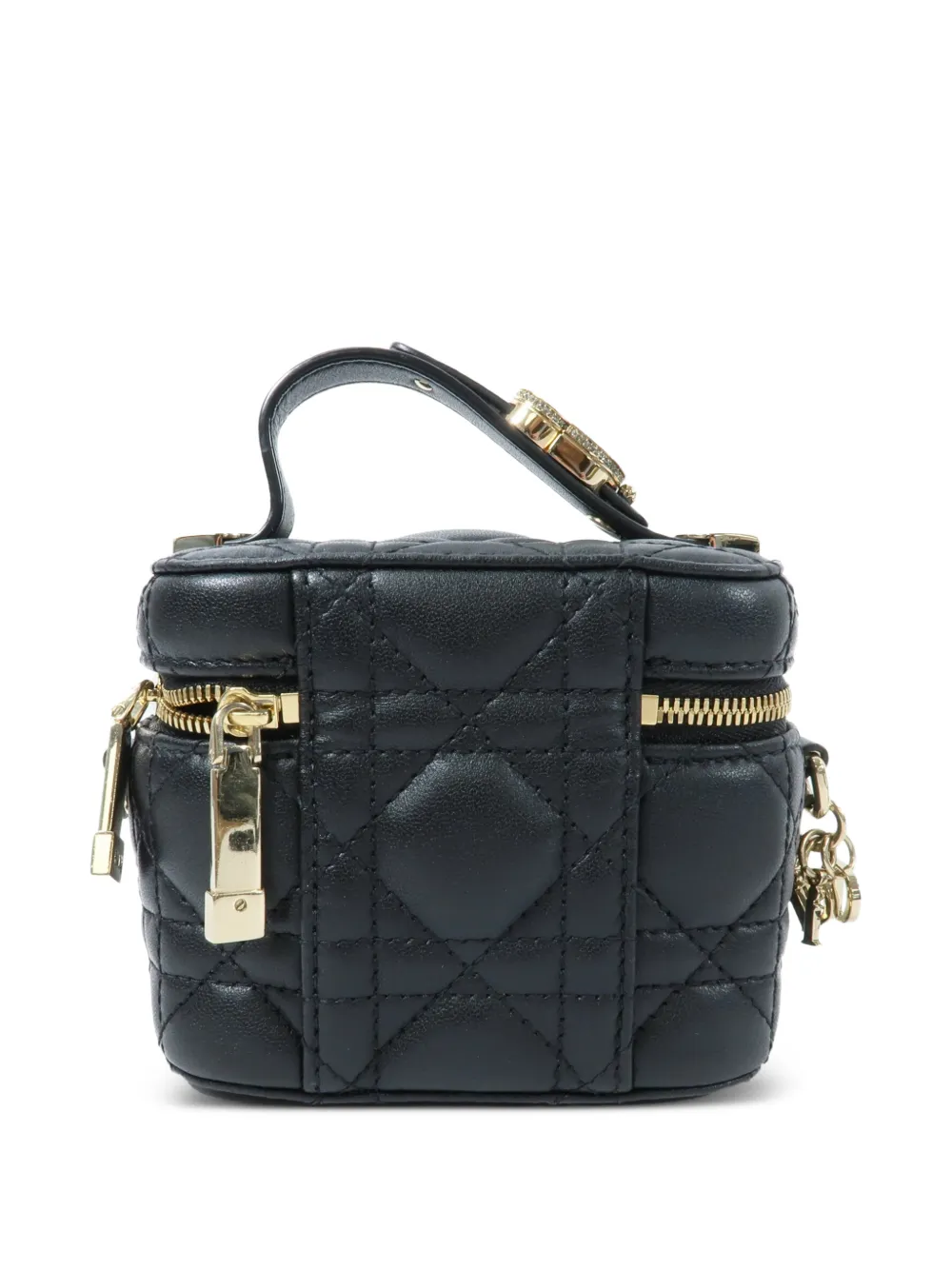 Christian Dior Pre-Owned Cannage leren shopper Zwart
