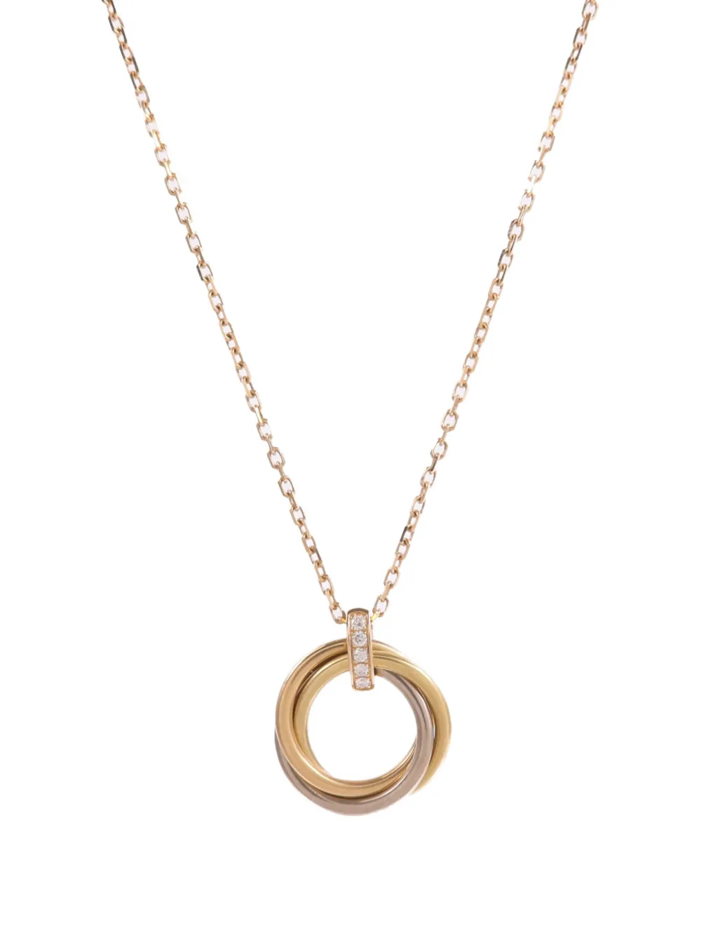 Pre-owned Cartier Trinity Necklace In Gold