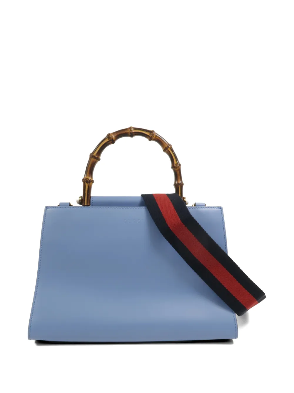 Gucci Pre-Owned Nymphaea Bamboo shoulder bag - Blu