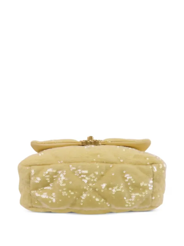 CHANEL Pre-Owned 19 スパンコール ショルダーバッグ | イエロー