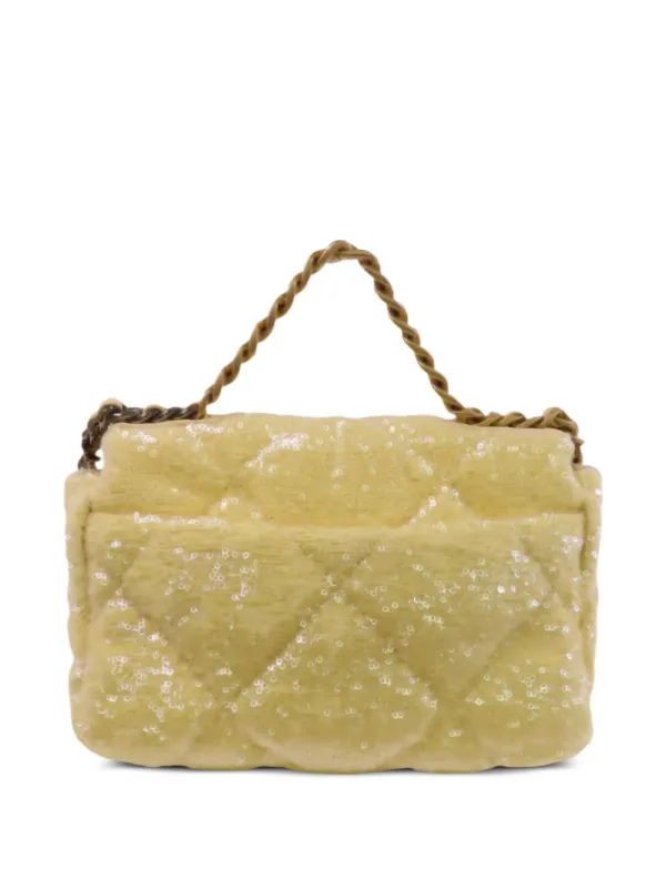 CHANEL Pre-Owned 19 スパンコール ショルダーバッグ | イエロー