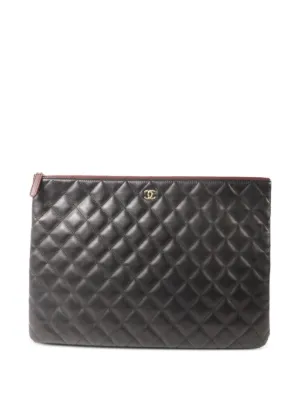 CHANEL Pre-Owned キルティング クラッチバッグ | ブラック | FARFETCH JP