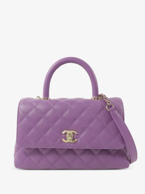 CHANEL Pre-Owned small Coco Handle turn-lock two-way calfskin tote bag