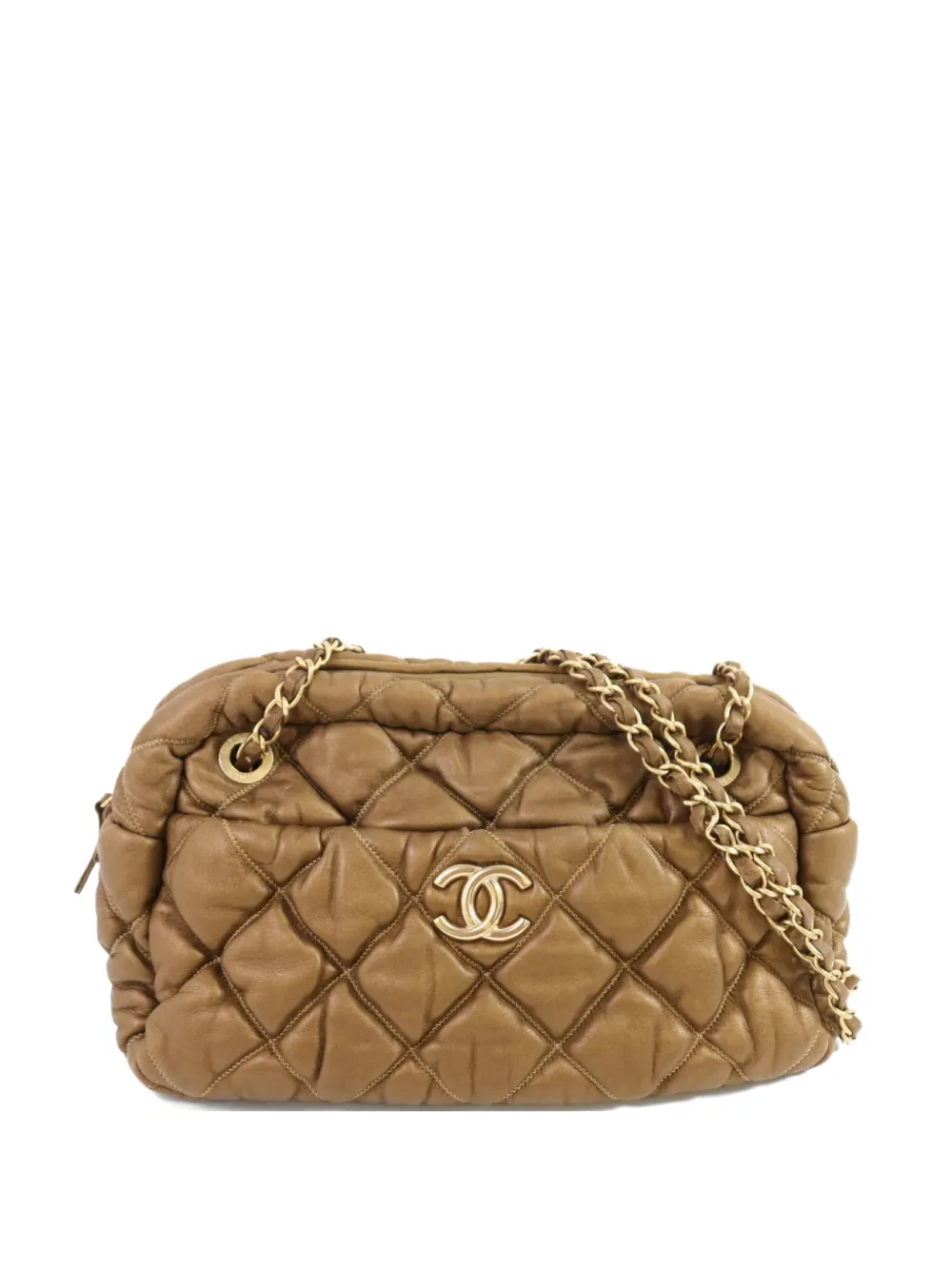CHANEL Pre-Owned CC quilted shoulder bag - Braun