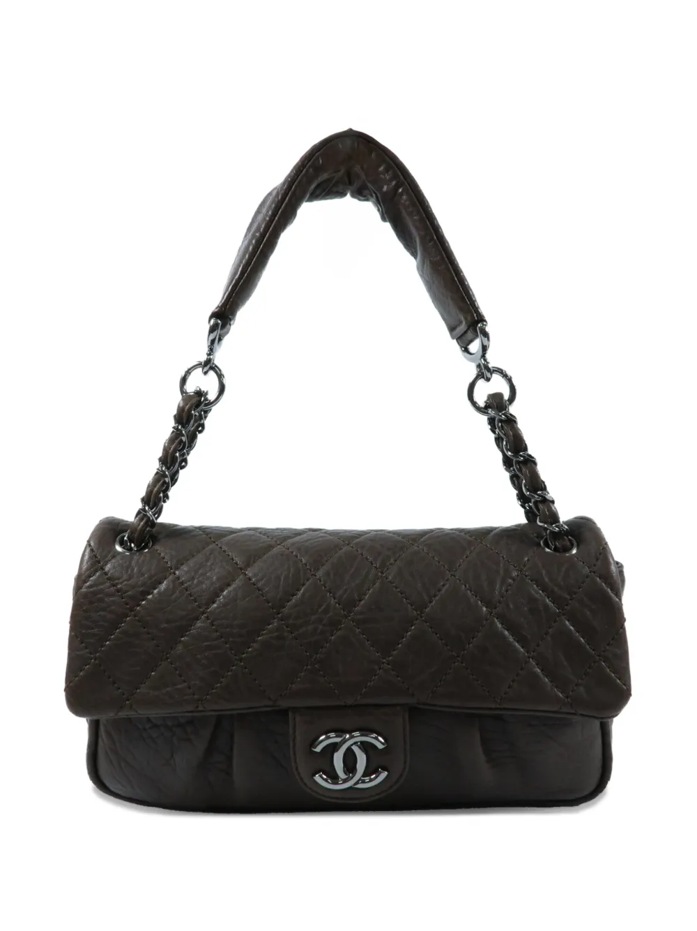 CHANEL Pre-Owned CC turn-lock quilted tote bag - Marrone
