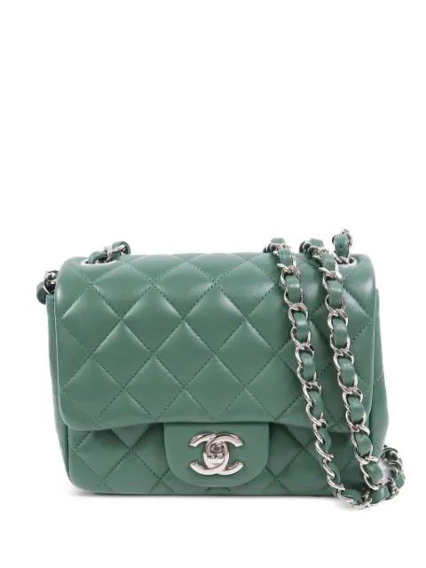 CHANEL Pre-Owned mini Classic 17  turn-lock quilted lambskin shoulder bag