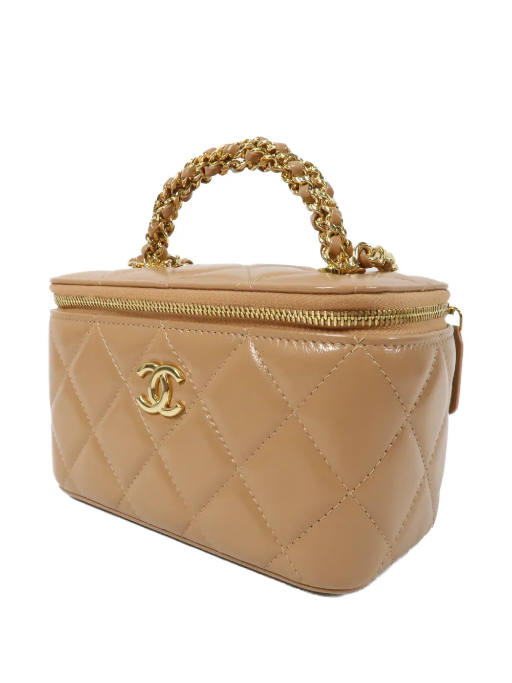 CHANEL Pre-Owned Vanity CC shopper met draaislot Beige