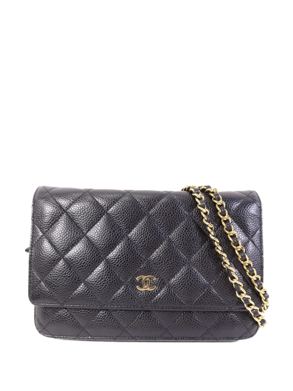 CHANEL Pre-Owned Borsa a spalla in pelle di vitello trapuntata - Nero